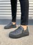 Siyah Bold Bağcıklı Cilt Erkek Günlük Sneaker Ayakkabı 2