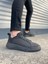 Siyah Flex Bağcıklı Keten Kumaş Erkek Günlük Sneaker Ayakkabı 1
