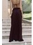 Fabriyonto Asimetrik Bordo Uzun Etek 5