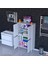 Ohbe 85X138X32,5 cm Ekstra Düzen Için Kullanışlı 4 Kapak 4 Bölmeli Banyo Mutfak Dolabı 1