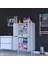 Ohbe 85X138X32,5 cm Ekstra Düzen Için Kullanışlı 4 Kapak 4 Bölmeli Banyo Mutfak Dolabı 2