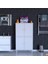 Ohbe 85X138X32,5 cm Ekstra Düzen Için Kullanışlı 4 Kapak 4 Bölmeli Banyo Mutfak Dolabı 3