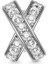 x Charm, Kristal Taşlarla Işlenmiş, 925 Ayar Gümüş 1