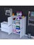 Ohbe 90X138X32,5 cm Ekstra Düzen Için Kullanışlı 4 Kapak 4 Bölmeli Banyo Mutfak Dolabı 1