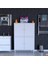 Ohbe 90X138X32,5 cm Ekstra Düzen Için Kullanışlı 4 Kapak 4 Bölmeli Banyo Mutfak Dolabı 3