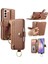 Samsung Galaxy S21 Cüzdan Standı Bileklik Crad Yuvası Fermuar Için Flip Case (Yurt Dışından) 1