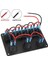 6lı On-Off Mavi Işıklı Anahtar Switch Panel 2X5V USB Çakmaklık ve Voltaj Göstergeli 4