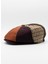 Erkek Patchwork Tweed Yün Kasket Ingiliz Newsboy Şapka 3