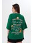 Kalın Pamuklu Kruvasan Baskılı Oversize T-Shirt 1