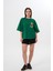 Kalın Pamuklu Kruvasan Baskılı Oversize T-Shirt 2