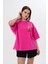 Kalın Pamuklu Kruvasan Baskılı Oversize T-Shirt 1