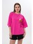Kalın Pamuklu Kruvasan Baskılı Oversize T-Shirt 2