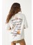 Kalın Pamuklu Kruvasan Baskılı Oversize T-Shirt 3