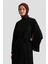 Taş Işlemeli Piliseli Abaya 25Y8302 Siyah 3