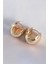 Pirinç Gold Renk Içi Boş Minimal Topçuk Küpe 2