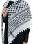 120 x 120 cm Palestinian Keffiyeh Scarf White Black 160 G S300010 4