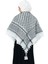120 x 120 cm Palestinian Keffiyeh Scarf White Black 160 G S300010 5