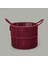 Earthy Hues Çok Amaçlı Küçük Dekoratif Sepet - Bordo - 25X20 cm 1