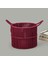 Earthy Hues Çok Amaçlı Küçük Dekoratif Sepet - Bordo - 25X20 cm 2