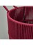 Earthy Hues Çok Amaçlı Küçük Dekoratif Sepet - Bordo - 25X20 cm 4