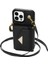IPhone 14 Pro Akordeon Kart Cüzdan Kılıf Crossbody Kayışı ile Uyumlu (Yurt Dışından) 1