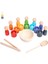 Montessori Öğretim Yardımcıları 7 Renkli Insan ve Fincan Renk Sınıflandırma Eşleştirme Klip Top Boncuk Oyunu 1-4 Yaş Erken Eğitim Oyuncakları (Yurt Dışından) 1