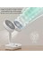 Çift Başlı Taşınabilir USB Şarjlı Fan, LED Gece Lambası ve 5000MAH Pil ile Uzun Çalışma Süresi, Ayarlanabilir Hız ve 270° Dönebilir Kafalar, Ev, Ofis, Kamp Için Ideal (CZ-01X - Beyaz) 6