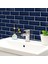 30×30 cm Safir Tuğla Epoksi 1 Adet 3D Yapışkanlı Duvar Kaplama Paneli Mutfak Banyo Salon Ofis Döşeme 6