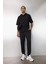 Fit Sporcu Jogger Eşofman Altı Standart Fit Beli Paçası Lastikli Cepli C9174AX24AU 2
