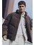 Şişme Mont Slim Fit Dar Kesim Dik Yaka Fermuarlı Cepli C9020AX24WN 1