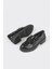 Siyah Deri Kadın Loafer 3
