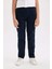 Erkek Çocuk Düz Paça Beli Lastikli Cepli Lacivert Basic Düz Gabardin Okul Pantolonu T8850A624AU 1