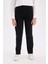 Erkek Çocuk Düz Paça Beli Lastikli Cepli Basic Düz Siyah Gabardin Okul Pantolonu T8850A624AU 1