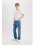 Erkek Çocuk Straight Fit Düz Paça Basic Düz Jean Pantolon D6475A825SM 2