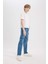 Erkek Çocuk Straight Fit Düz Paça Basic Düz Jean Pantolon D6475A825SM 3