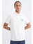 DeFactoFit Standart Fit Baskılı Sporcu Polo Ağır Kumaş Kısa Kollu Tişört C0416AX24SM 1