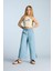 Kız Çocuk Culotte Geniş Paça Jean Pantolon D7102A825SM 2