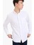 %100 Pamuk Regular Fit Polo Yaka Oxford Basic Düz Uzun Kollu Beyaz Gömlek A8028AX25SP 4