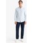 Slim Fit Dar Kesim Polo Yaka Dokulu Uzun Kollu Gömlek T2066AZ25SP 2