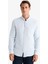 Slim Fit Dar Kesim Polo Yaka Dokulu Uzun Kollu Gömlek T2066AZ25SP 5