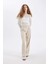 Standart Boy Kumaş Palazzo Pantolon Wide Leg Geniş Bol Paça Basic Düz Yüksek Bel C6402AX24AU 4
