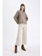 Culotte Gabardin Pantolon Yüksek Bel Basic Düz Cepli Geniş Bol Paça C7535AX24AU 4