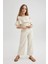Kız Çocuk Wide Leg Geniş Paça Pamuklu Pantolon C1109A824SM 5