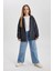 Kız Çocuk Wide Leg Kargo Geniş Paça Jean Pantolon B9821A824SM 4