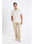 %100 Keten Relax Fit Rahat Kesim Düz Paça Yazlık Pantolon C1117AX24SM 4