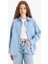 Oversize Geniş Kalıp Tek Cepli Jean Gömlek D8667AX25SP 3