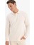 %100 Pamuk New Regular Fit Basic Düz Uzun Kollu Dokulu Pike Polo Tişört D7530AX25SP 1
