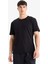 %100 Pamuk New Regular Fit Bisiklet Yaka Basic Düz Kısa Kollu Siyah Tişört V7699AZ25SP 4