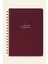 A5 Spiralli Sert Kapak Keten Düz Çizgisiz Tarihsiz Not Defteri Bordo 5