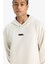 DeFacto Fit Standart Fit Kapüşonlu Skuba Dalgıç Kumaş Sporcu Sweatshirt D7364AX25SP 1